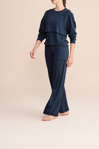 Slow Knit Straight-Leg Pants